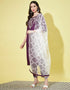 Designer Party Wear Silk Blend Readymade Suit Collection Purple Silk Blend Pant Straight Close-up View